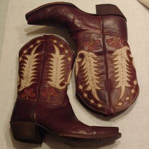 Caborca Leather Cowboy Boots